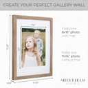 4 x Sheffield Home 9 Piece Gallery Wall Frame Set, 11x14 Inch, Light Natural