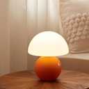 Mushroom Lamp Table Lamp for Bedroom,Desk Bedside Small Lamps for Living Room Night Stands,Mushroom Decor Cute Mini Modern Mid Century Lamps,Unique Aesthetic Home Living Room Decor(Orange)