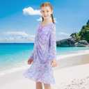 Girls Swimsuit 2 Piece Bikini Bathing Suit with Drawstring Cover Up Girls' Swimwear 9-16 Years