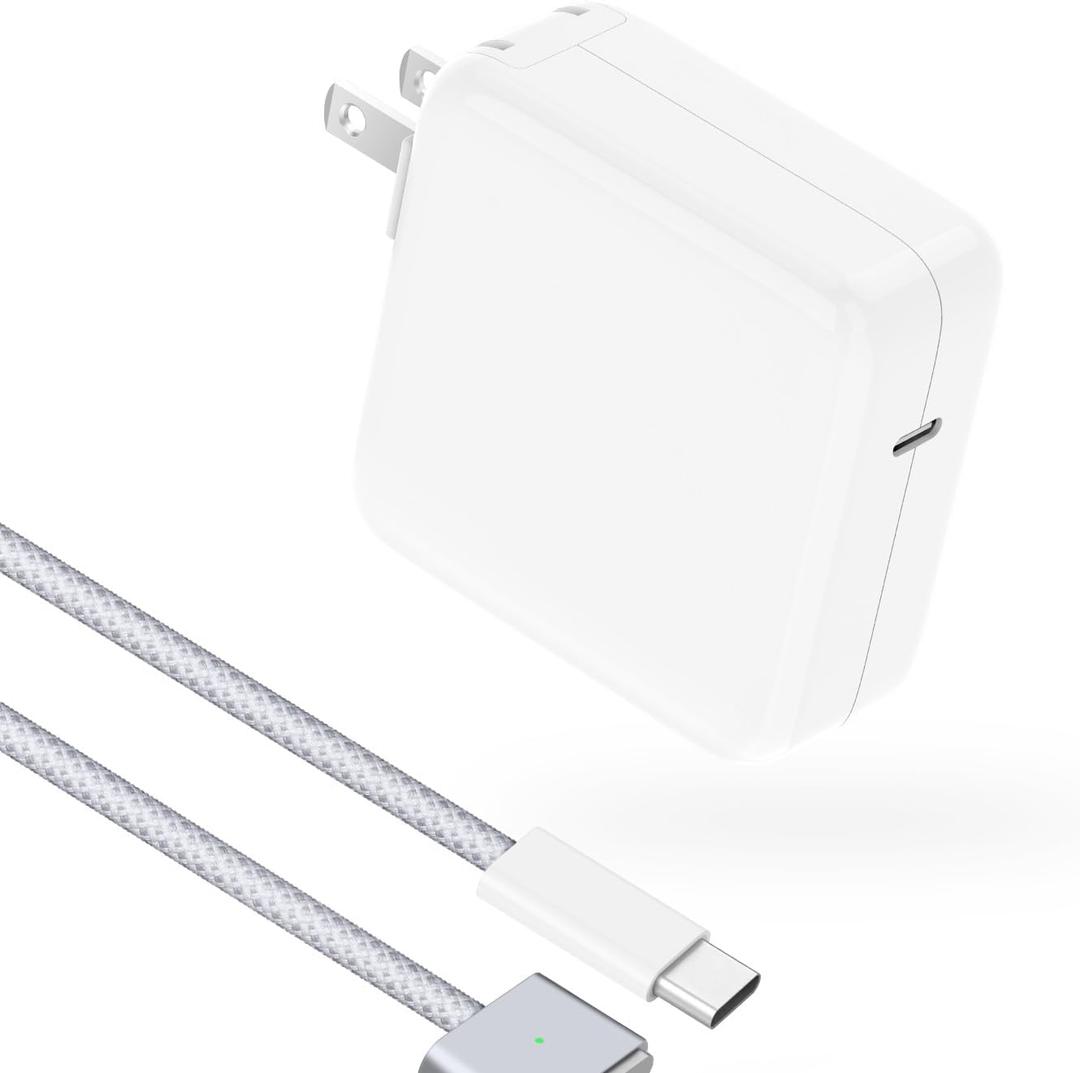 Charger for MacBook Air 13.6 15 inch Mac Book Pro 14 16 inch 2025 2024 2023 2022 2021 M5 M4 M3 M2 M1, Super Compact, 6.6FT USB C to Powerful Magnetic 3 Braided Cable, Original Quality, Space Gray