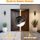 tewei LED Outdoor Wall Sconce Dusk to Dawn Outdoor Lighting, Modern Exterior Lighting Fixtures, Black LED Front Porch Lights Outside Wall Mount Lights for House, Hallway, Warm White 3000K, 2 Pack