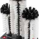 3 Brush Bar Glass Washer with Suction Base, Commercial Brush Cleaner Bristle Brush for Kitchen Bar Beer Cup, Long Leg Cup, Red Wine Glass (2 Short Brush + 1 Long Brush)