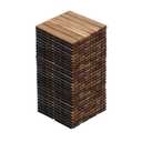 30 PCS Yellow Acacia Wood Interlocking Deck Tiles, 12" x 12" Outdoor Striped Pattern Flooring for Patio, Balcony, Porch, Garden, Poolside