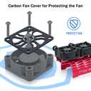 Surpass Hobby 2 Pack 30mm RC Cooling Fans,27000 High RPM RC Car Motor Fan for 1/8 1/10 RC Car Truck Truggy (Without Motor Heatsink) Black