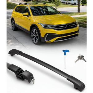 for Volkswagen Tiguan Roof Rack Cross Bars 2018-2026 & VW Taos 2022-2026, Lockable 300 lbs Aluminum Roof Rails Crossbars Rooftop Cargo Bar, Not for Tiguan Limited