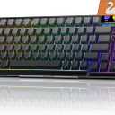 Redragon Wireless Mechanical Keyboard, Gasket RGB Gaming Keyboard with Screen & Knob, 3-Modes (Bluetooth/2.4G/Wired) 81 Custom Keys, Thick Pre-Lubed Linear Switch, Side Printed PBT Keycaps, K708GG-Pro
