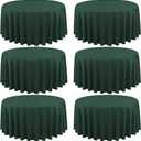 10 Pack Hunter Green Round Tablecloths - 120 Inch, Polyester Table Cover for Round Table, Stain and Wrinkle Resistant Washable Fabric Tableloth, Polyester Tablecloth for Wedding Banquet Parties