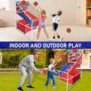 2-Player Kids Arcade Basketball Game Set, Dual Upgraded Hoop with LED Light Electronic Scoreboard 4 Balls, 3-12 Kids Sports Toys Carnival Games, Home Backyard Indoor Outdoor, Boys Girls Toddlers Gifts