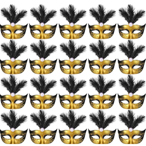 22 Pcs Mardi Gras Masks Bulk Mini Masquerade Masks Tables Centerpieces for Mardi Gras Party Decorations