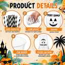 Domensi 60 Pcs Halloween Disposable Plastic Cups with Lids and Straws, 12oz, 12 oz / 355 ml