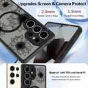 OOK Frosted Magnetic Case for Samsung Galaxy S25 Ultra, Black Sunflower