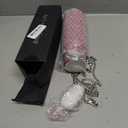 Bling Water Bottle Rhinestone,Diamond Cup,Glitter Stainless Steel Thermal Bottle with 55In Chain,Sparkly Gifts for Girls Women,Rhinestone Tumbler for Anniversary,Birthday(Pink)