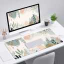Abstract Boho Desk Mat Gaming Mouse Pad Green Pink XL Mouse Pad Large Mousepad Extended Laptop Keyboard Mat Gaming Desk Pad Mouse Mat Office Computer Keyboard Laptop Home 31.5"x11.8"