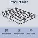 Arhomefurni 10 Inch High Profile King Box Spring, Heavy Duty Metal Frame Mattress Foundation with Fabric Cover, Easy Assembly, Noise-Free (10 Inch, King)