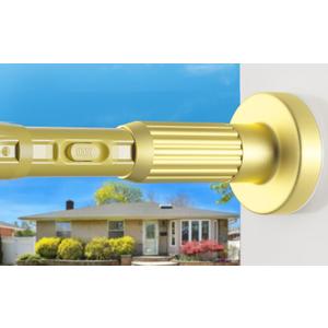 Extra Long Tension Rod 41-103inch Gold Tension Curtain Rods no Drilling | Heavy Duty Outdoor Curtain Rod for Patio,Windows,Blackout Curtains,Indoor,Anywhere Adjustable