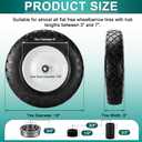 4.80/4.00-8 Flat Free Tire and Wheel- 16" Flat-Free Solid Wheelbarrow Tires with 5/8" & 3/4" Bearings, 3"-7" Centered Hub by Cenipar Universal Fit for Wheelbarrow, Hand Truck, Garden Trailer, Trolley