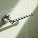 Flybath Toilet Paper Holder Without Cover Brass Bathroom Tissue Roll Bar Wall Mounted, 20 cm / 7.87 inches, Polished Chrome