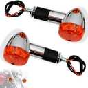 WOWTK Turn Signal Lamp Set,Motorcycle Front/Rear signal light for Kawasaki Vulcan VN 750 800 900 1500 1600 1700 2000,Amber(2 PCS)