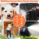 Dog Washing Hose Attachment for Pet Bathing with Black 3 Way Shower Diverter, Dog Wash Hose Nozzle Shampoo Sprayer for Pet Grooming Shower, Dog Shower Attachment for Bathroom