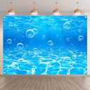 7x5ft Summer Swimming Pool Photography Backdrop Blue Splash Water Ripple Bubble Background Baby Shower Ocean Party Decorations Photo Banner Props
