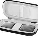 2 x Heart Rate Monitor Case KardiaMobile EKG Monitor 1L 6L, Portable Hard EVA Kardia Mobile Case with Climbing Clip, Protective KardiaMobile EKG Organizer (BLACK)