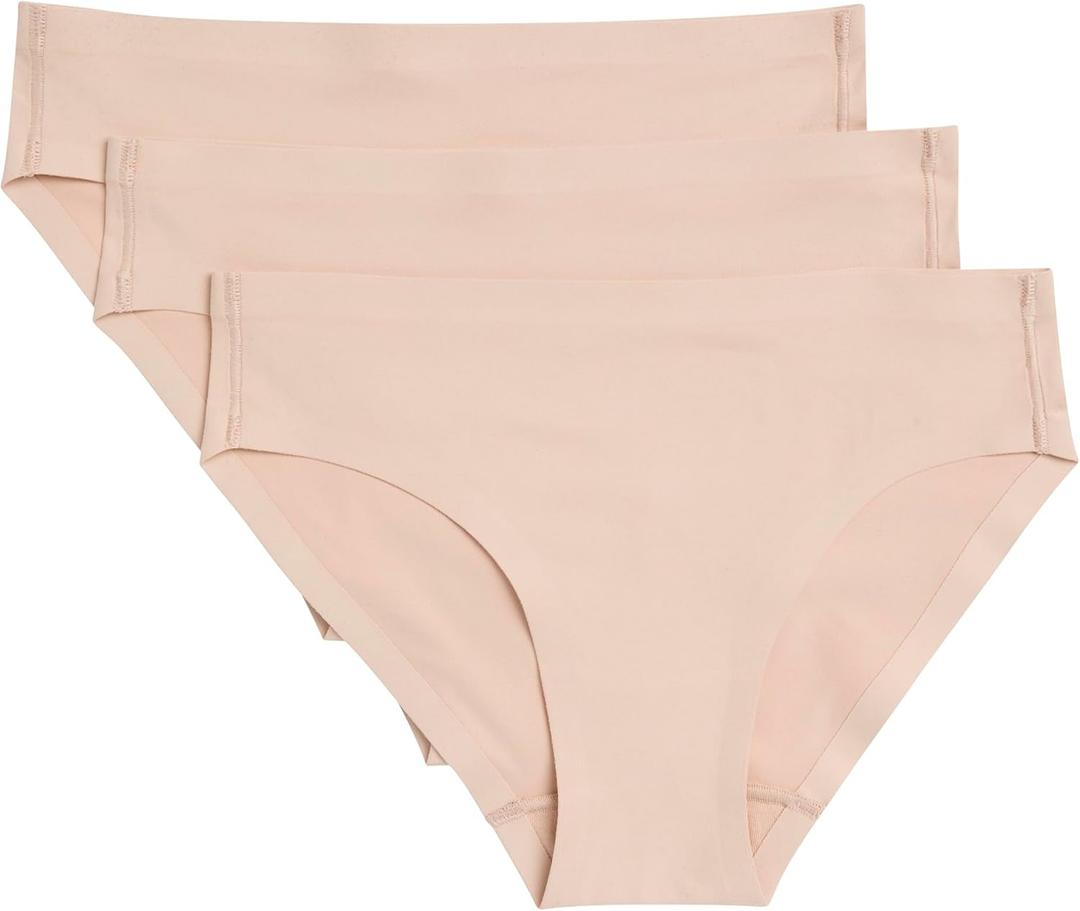 Girls Comfeez Bonded Hipster Multipack Set of 3 (Medium, Nude)