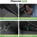 Cartist Floor Mats and Cargo Liner Fit for Nissan Pathfinder 7 Seats 2022-2026 All Weather TPE Floor Mat Pathfinder Accessories Heavy Duty Carpet Protection (Trunk Mat with Backrest Mat+Floor Mats)