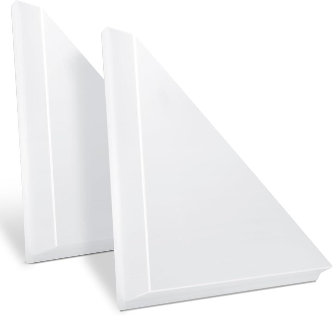 2 Pack Corner Air Diverter (Triangle), Ceiling Air Diverter for 2'x2' Ceiling Air Diffuser, Easy Snap-in Installation, White Plastic, Ideal for Homes & Offices