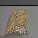 100 Pcs 8 Inch Long Cocktail Picks Fancy Toothpicks for Appetizer Bamboo Cocktail Sticks for Fruit Drink Dessert Barbecue Charcuterie Pearl Skewers for Wedding Birthday Baby Shower Party (White)