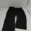 Urban CoCo Women's Elastic Waisted Work Pants Business Casual Office Pants Trousers with Pockets (Large, Black)