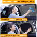 EcoNour Car Window Shade for Baby (4 Pack) | Cling Sun Shade for SUV, Van, RV, Bus & Pickup Truck | Sun Protection for Car Side Window | Sun Blocker Shade for Baby | X-Large 25" x 16"