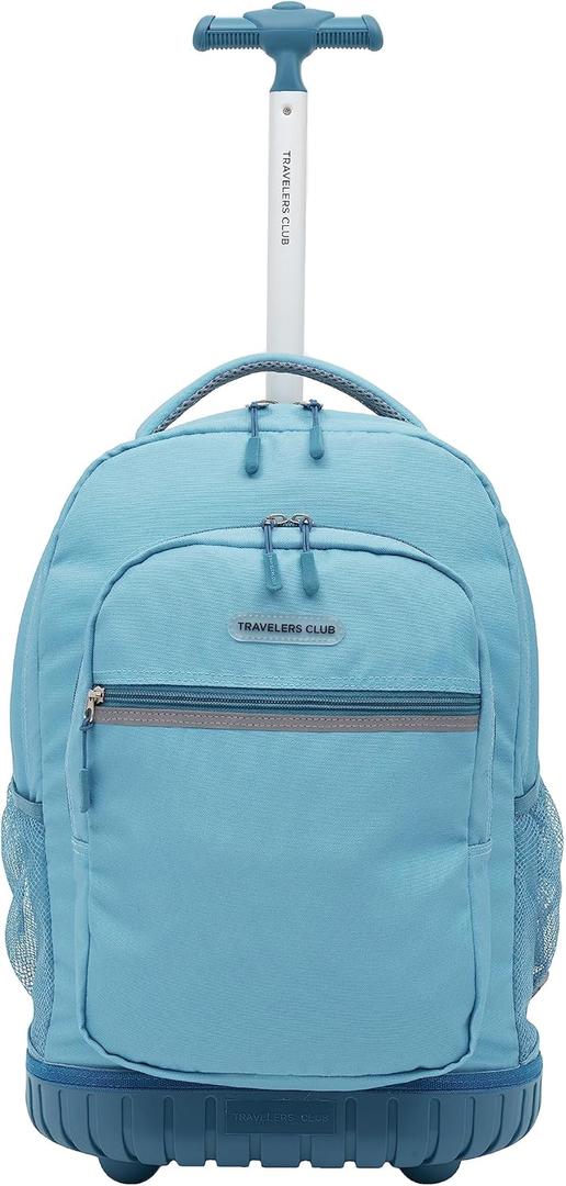 Travelers Club 18" Rolling Backpack with Shoulder Straps, Aqua