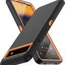 for Google Pixel 6A Case, with Built in Screen Protector Heavy Duty Drop Protection, Full Body Rugged Shockproof Dustproof Tough Protective Phone Cover for Google Pixel 6A Orange