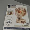 ROKR 3D Wooden Puzzles for Adults, LED Illuminated Globe with Stand, 3D Wooden Globe Model Kits with LED Light, Unique Gift for Birthday/Anniversay