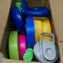 3-in-1 Kids Fitness Set with Adjustable Barbell, Kettlebell & Reusable Water Bottle Kids Gym Equipment for Pretend Play Exercise, Fun Fitness Toys for Boys & Girls Home Workout