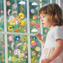 3 x DERAYEE Easter Window Clings, 78 Pcs Easter Window Stickers Bunny Egg Glass Door Decals for Home, Office, School Party Decoration Supplies