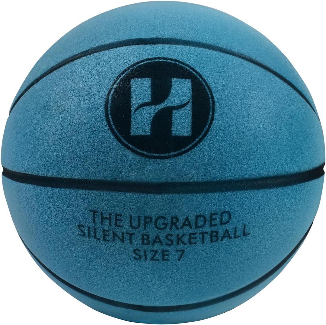 Official Silent Basketball Size 7 (29.5"),Dribble Dream Upgraded Indoor Basketball & High Bounced Airless Ball Soundless for Quiet Dribbling and Indoor Training (Blue)