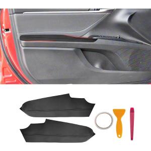 Compatible with Front Door Panels Armrest Cover for Toyota Camry 2018-2020 Leather Left & Right Front Door Armrest Trim with Installation Tool 2PCS Black (Leather Only)