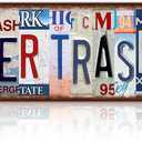 Vintage Trailer Trash Blvd Wall Decor Street Signs Metal Tin Signs 16 x 4 Inches