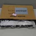 Black Lamp Shades Set of 2, Large Rectangle Lampshades Replacement, 16"L x 8"W x 10"H, Fabric Lamp Shade for Table Lamps Floor Lamps, Spider, Harp Holders Included, Easy Assembly Required