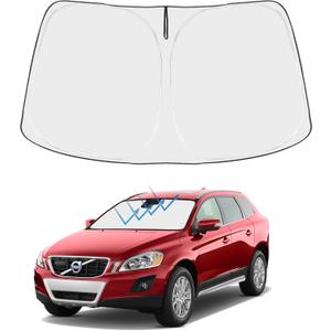 Proadsy 2026 Upgrade Front Windshield Sun Shade Foldable Sunshade Protector Sun Visor Custom Fit 2010-2017 Volvo XC60 SUV Accessories