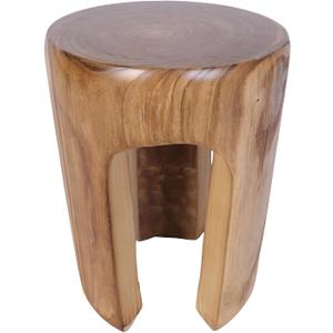 Athaliah Rustic Wood Side Table, 17.75H Tree Stump End Table, Round Wooden Stool for Living Room, Bedroom, Garden, Patio, Lawn, Home Decor (13.8*13.8*17.8Inch, Natural)