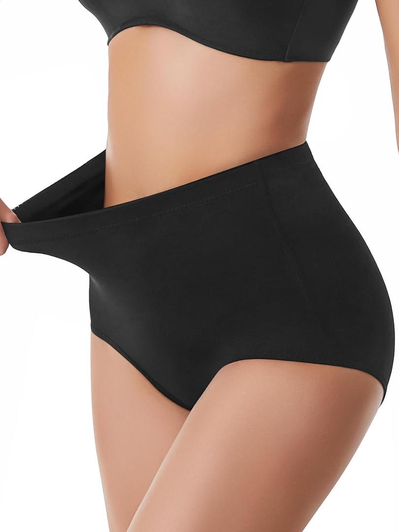 Tummy Control Shapewear for Women Body Shaper Panties Seamless Shapewear Compression Underwear Panty Girdle (Black)