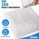 White Hand Towels, 6 Pack 25''*15'' Microfiber Hand Towels for Bathroom Kitchen, All-Purpose Quick Dry Lint Free Soft Absorbent Wash Cloths, Gym Towels Bath Towels Bulk for Yoga Spa Hotel