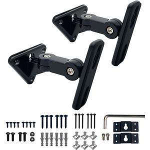 DX-151 Speaker Wall Mount,Wall Speaker Mount Brackets for Small Speakers Swivel & Tilt,Hold up to 15lbs(2 Packs Black)