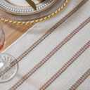 Caflife Boho Table Runner 90 Inchs Long Taupe and Beige, Cotton and Linen Woven with Tassels, for Modern Rustic Farmhouse Neutral Table Runners, Bohemian Kitchen Dining Table Home Decor
