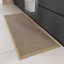 Hargiis Kitchen Rug, Rubber Non Slip Kitchen Rugs Washable, Absorbent Runner Mat for Floor, Machine Washable Standing Mats for in Front of Sink, Door, Laundry, Entryway, Hallway (Camel, 47" × 17.3")