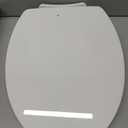 SS114 Elongated Toilet Seat Compatible with TOTO SS113/SS154/SS224/SS204, Soft Close Elongated Toilet Seat, Traditional Toilet Seat Replacement with Toilet Bolts and Nut - Cotton White