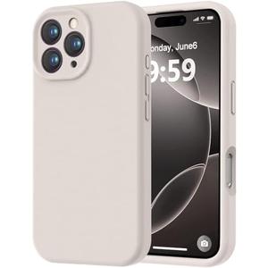 LOVE 3000 Designed for iPhone 16 Pro Case, Premium Silicone with [Soft Anti-Scratch Microfiber Lining] Shockproof Protective Phone Case for Men Women Girls 6.3", Stone