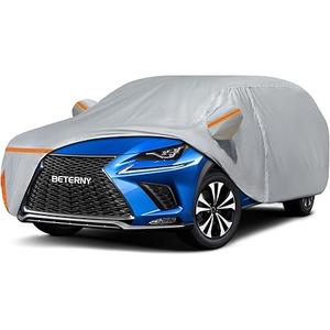 Car Cover for 20142026 Lexus NX/NX250/NX300/NX350, Waterproof Customfit All Weather Sun Rain UV Dust Snow Protection Outdoor NX350 Full Car Cover with Door Zipper and Cotton LiningGray